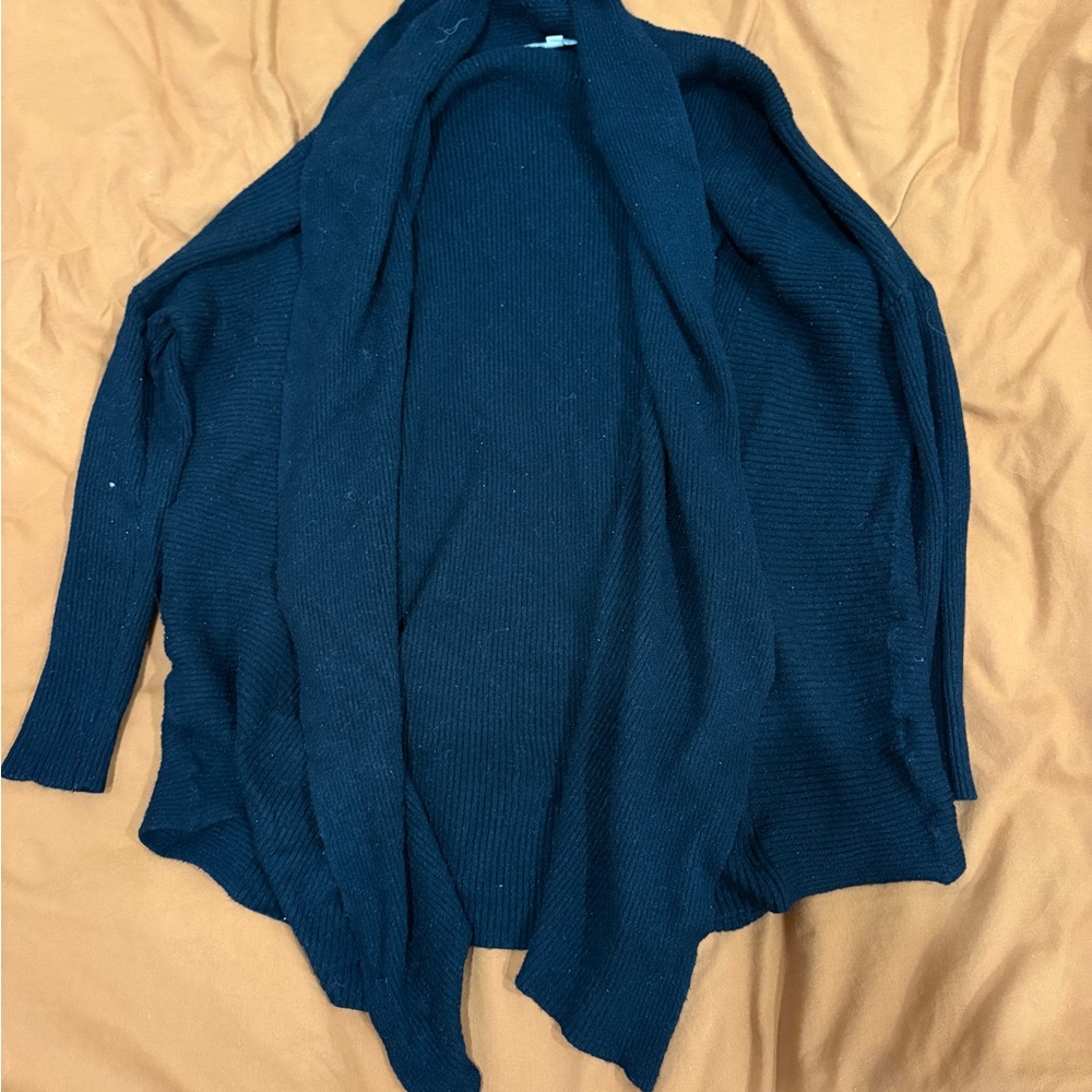 Elegant Black Open Front Cardigan